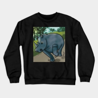 Rhino on the loose Crewneck Sweatshirt